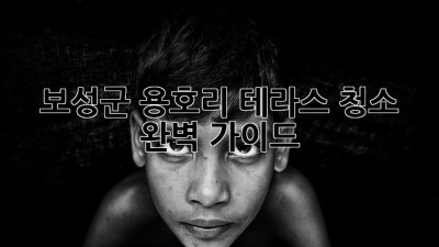 보성군 용호리 테라스 청소 완벽 가이드
